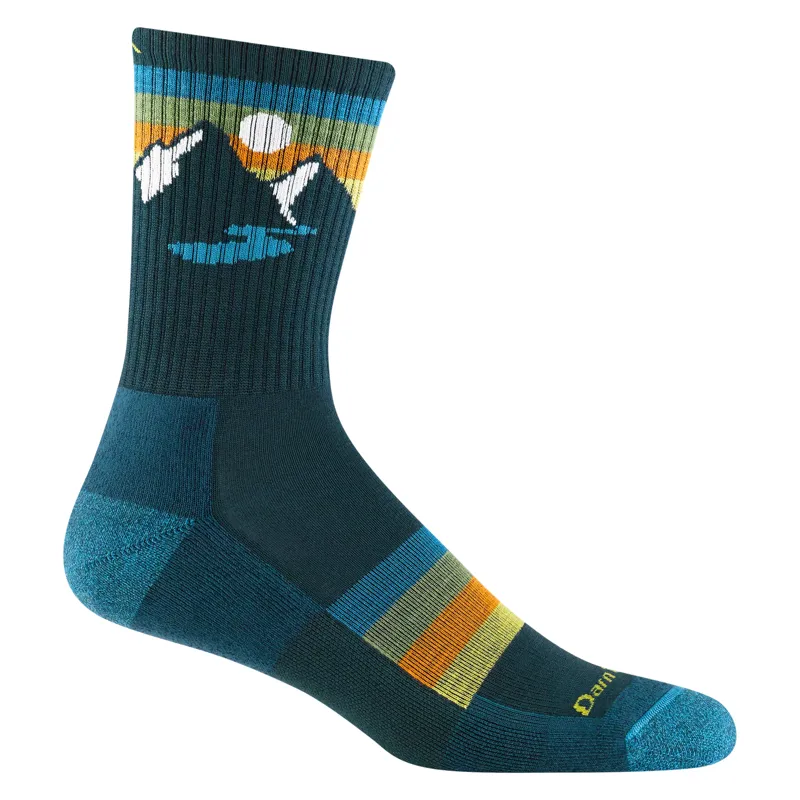 Darn Tough Sunset Ridge Micro Crew Lightweight Hiking Socks Mens in Bottle